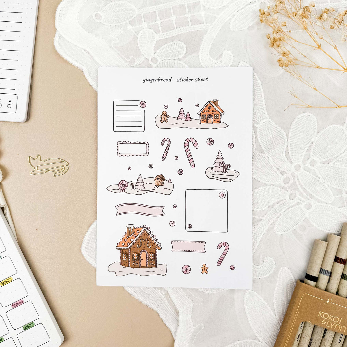 All 12 hand-drawn sticker sheets