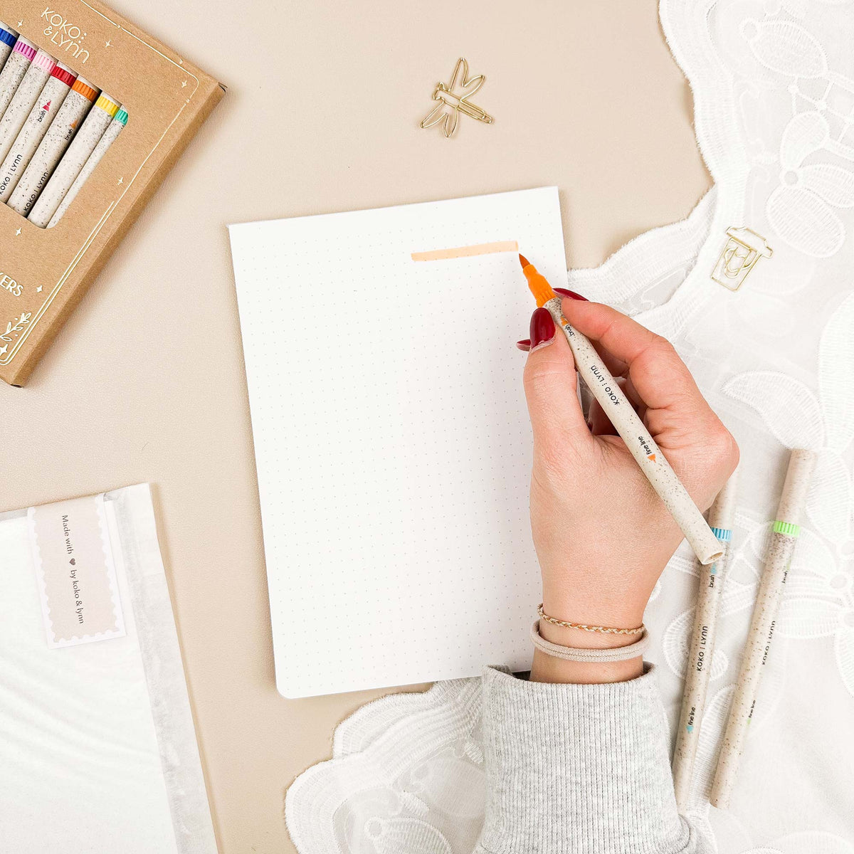 Dotted pad A5 - 100% Recycled paper - 50 pages