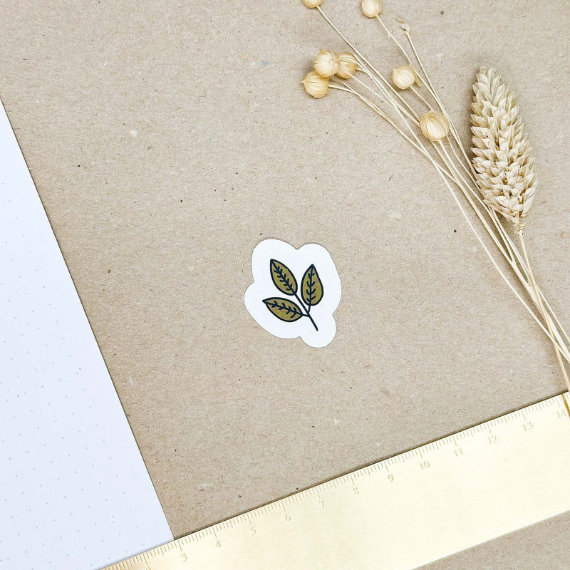 Hand-drawn sticker - Leaf 6 - Size S