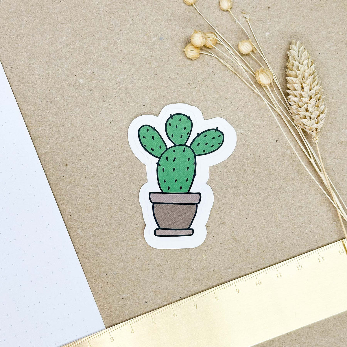 Hand-drawn sticker - Cactus - Size M