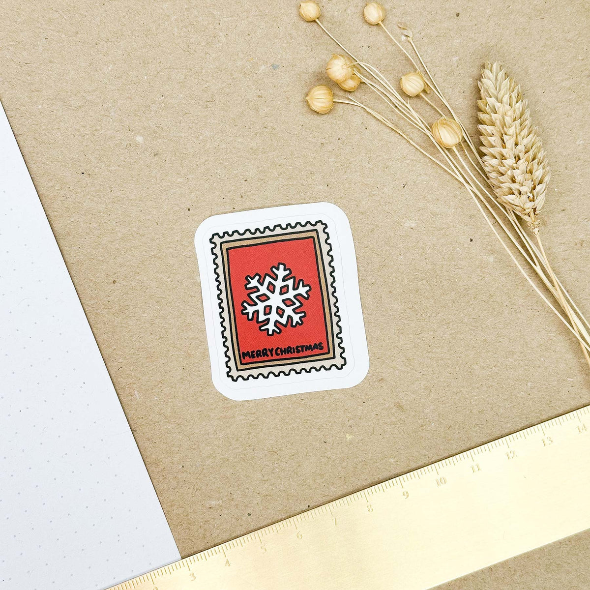 Hand-drawn sticker - Christmas stamp 1 - Size M