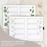 Hand-drawn planner - Undated - 100% recycled paper - Cappuccino