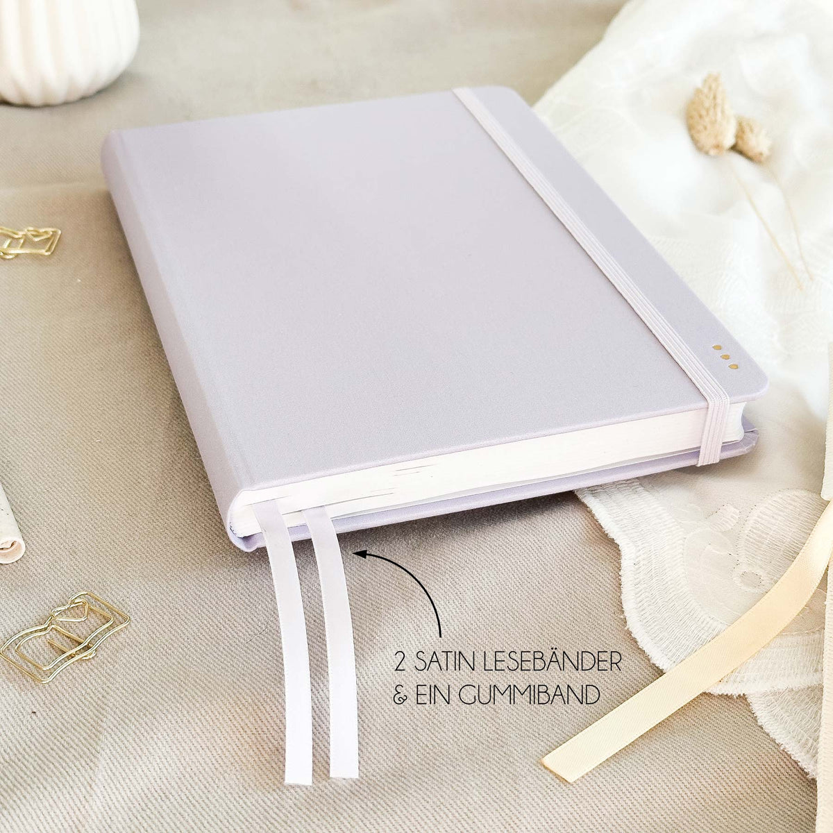 Dotted notebook - 176 pages - 100% recycled paper - Lilac