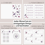 Hand-drawn journal - Undated planner - Olive
