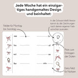 Hand-drawn journal - Undated planner - Olive