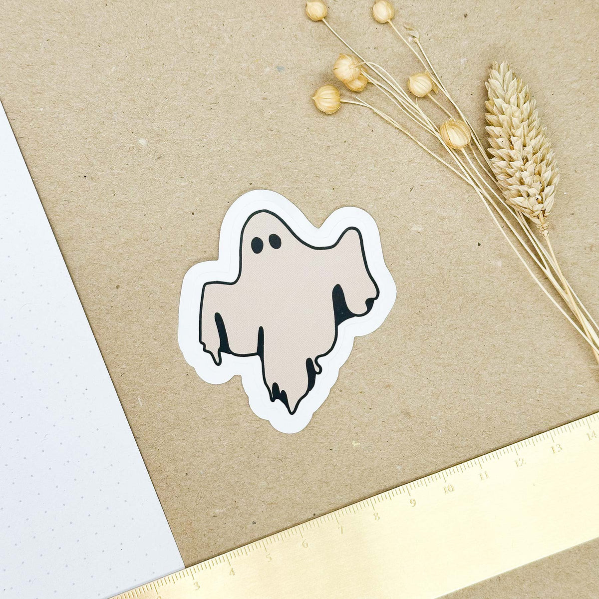 Hand-drawn sticker - Ghost - Size M