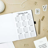 Birthday tracker - Stick-in-page - 100% recycled paper