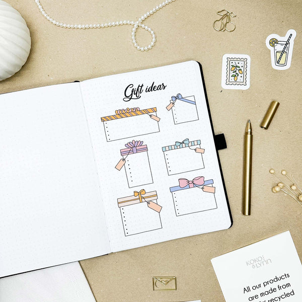 Gift ideas - Stick-in-page - 100% recycled paper