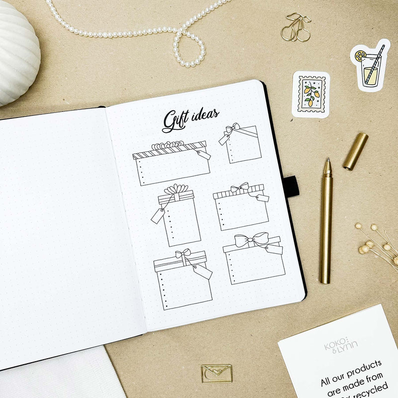 Gift ideas - Stick-in-page - 100% recycled paper