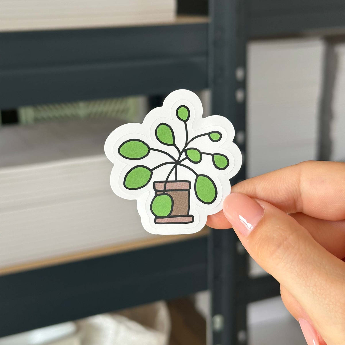 Hand-drawn sticker - Moon plant - Size M