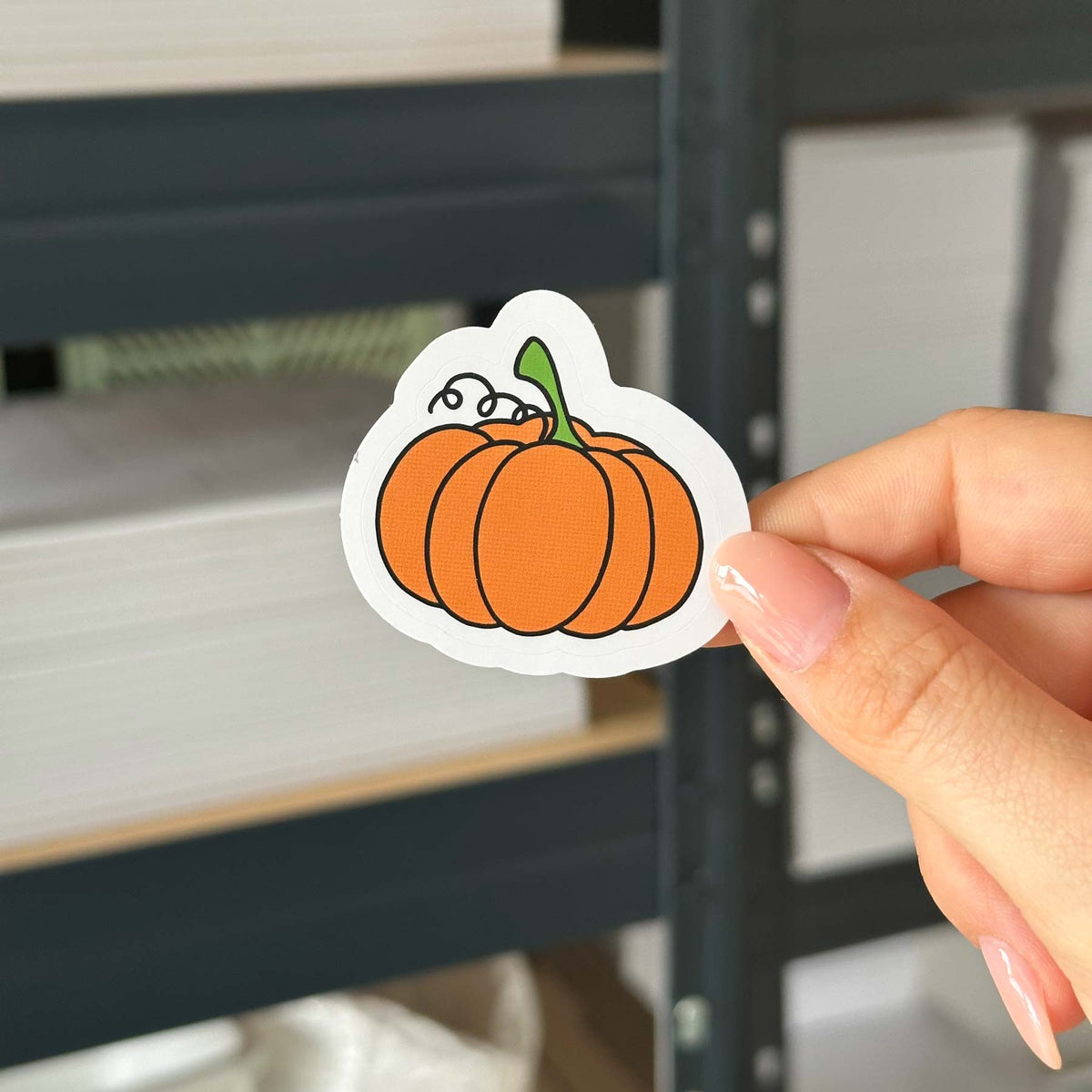Hand-drawn sticker - Pumpkin - Size M