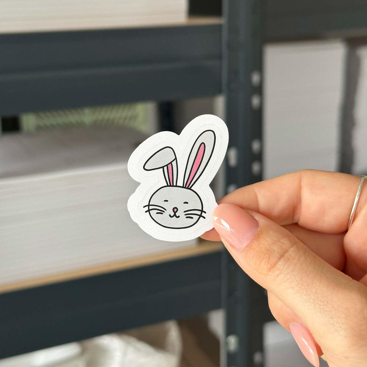 Hand-drawn sticker - Easter bunny - Size M