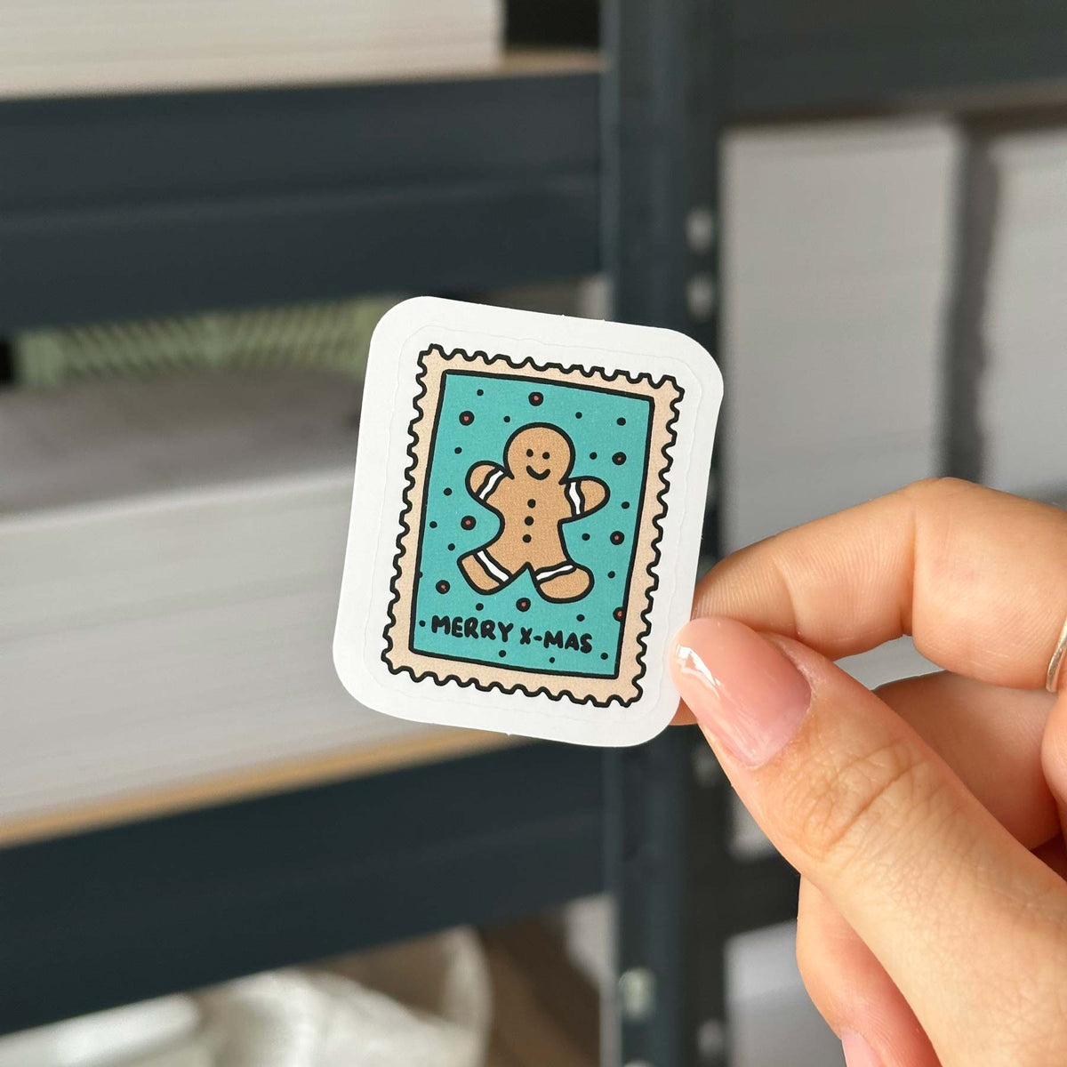 Hand-drawn sticker - Christmas stamp 2 - Size M