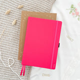 Hand-drawn journal - Undated planner - Hot Pink
