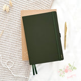 Hand-drawn journal - Undated planner - Olive