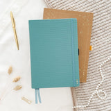 Hand-drawn journal - Undated planner - Teal