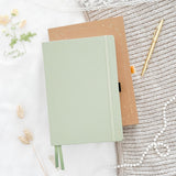 Hand-drawn journal - Undated planner - Light Green