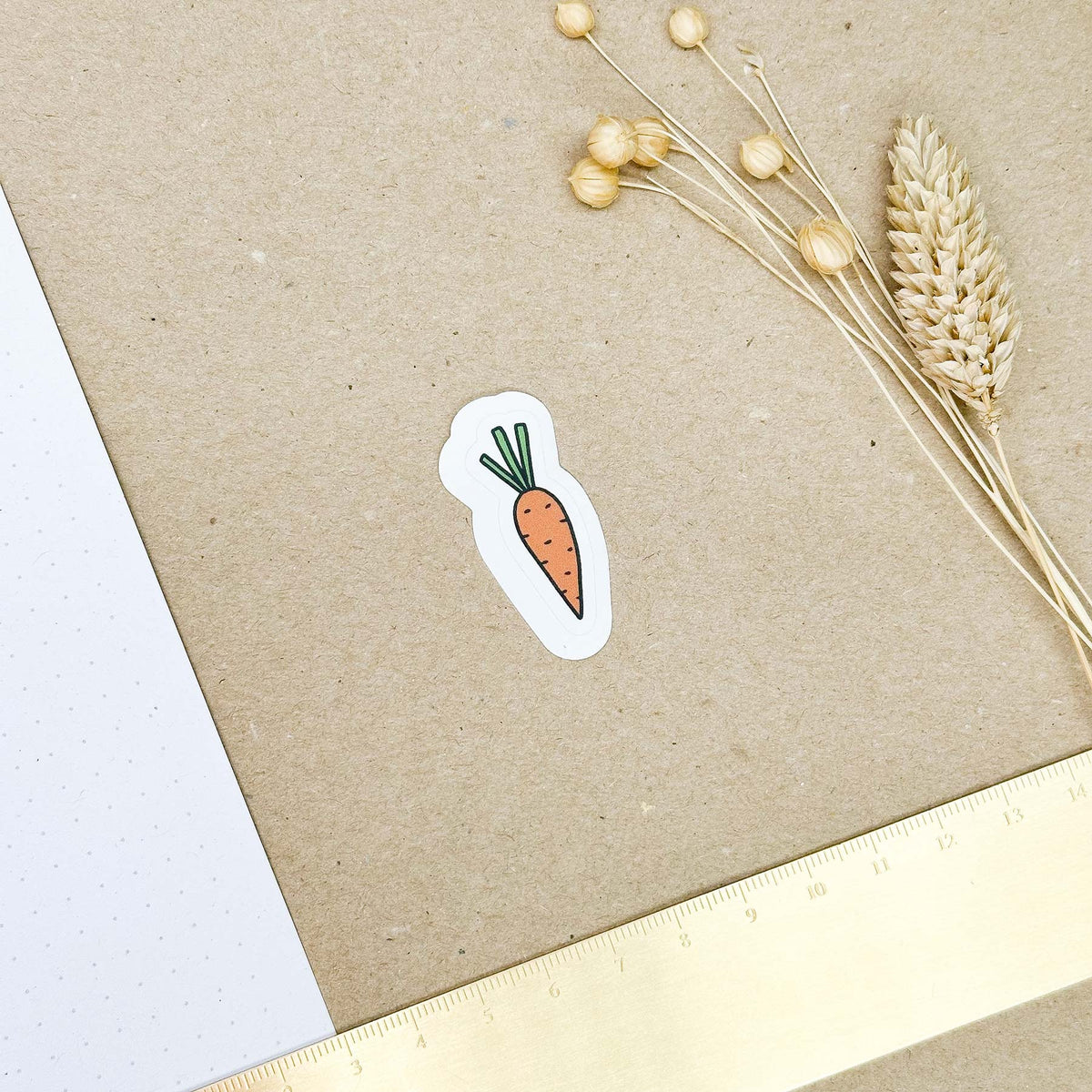 Hand-drawn sticker - Carrot - Size S
