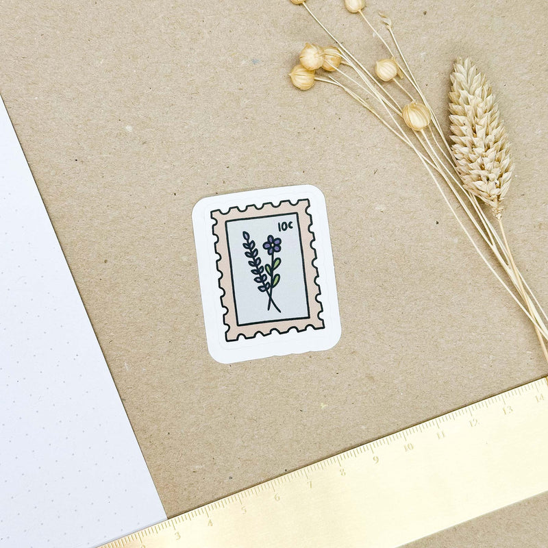 Hand-drawn sticker - Lavender stamp - Size M