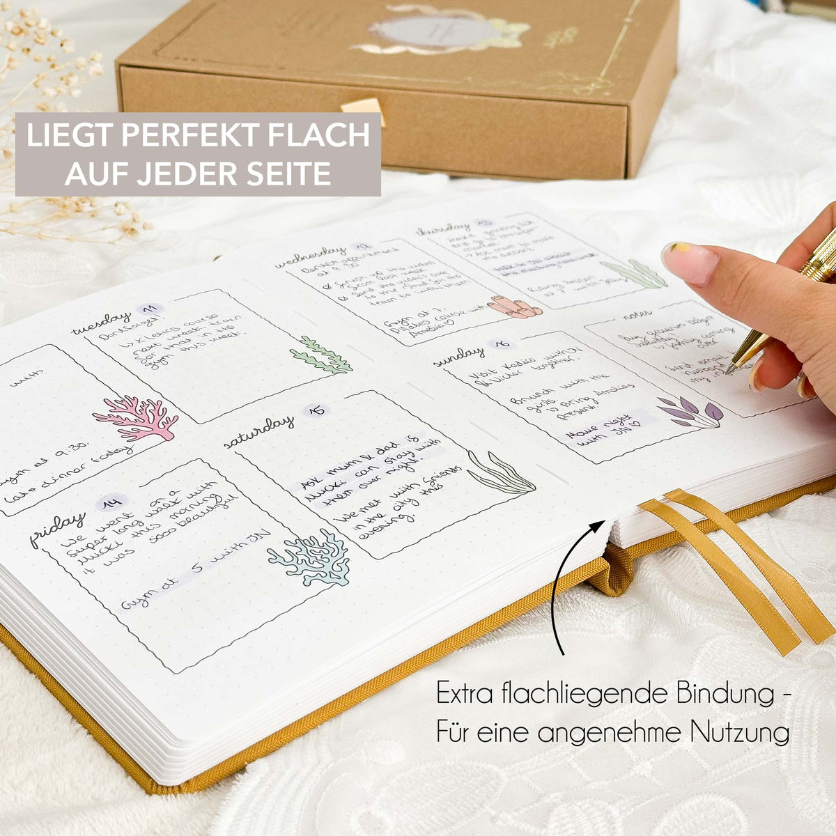 Hand-drawn journal - Undated planner - Bordeaux
