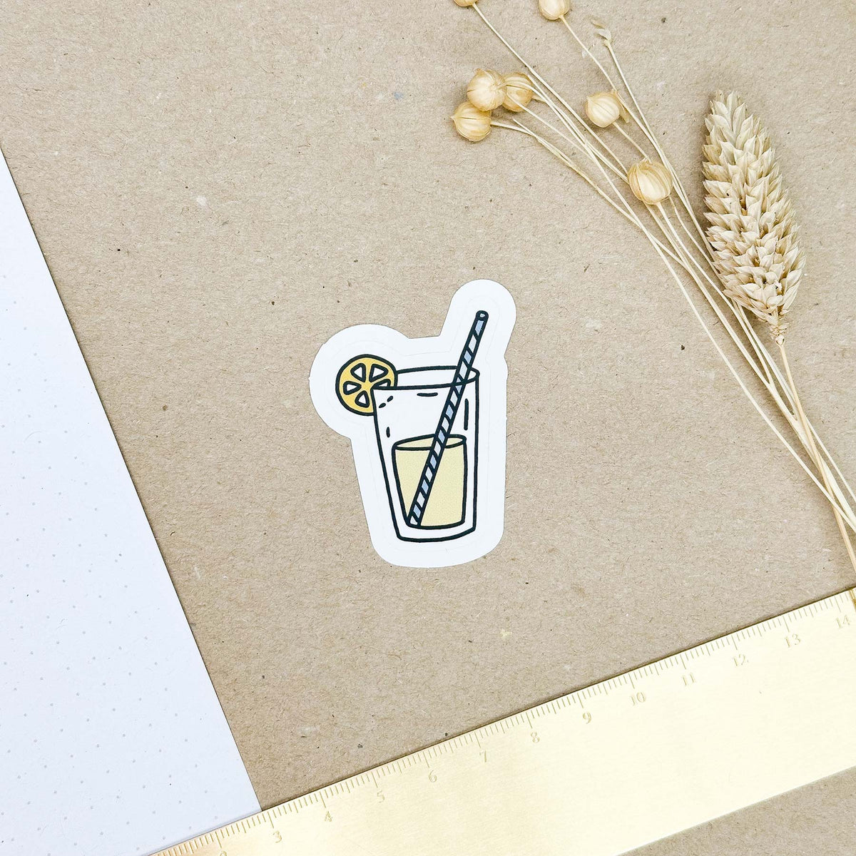Hand-drawn sticker - Lemonade - Size M