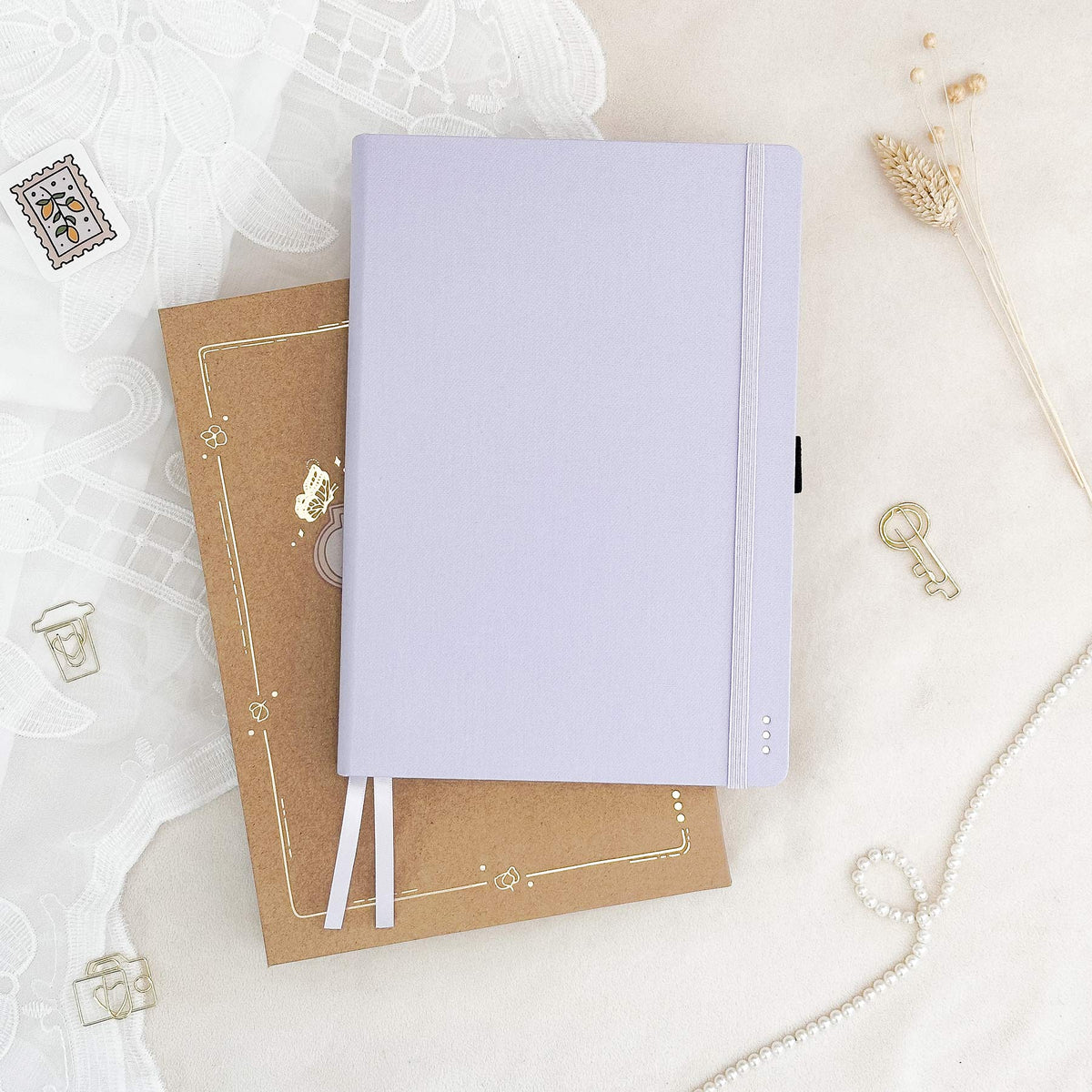 Hand-drawn journal - Undated planner - Lilac
