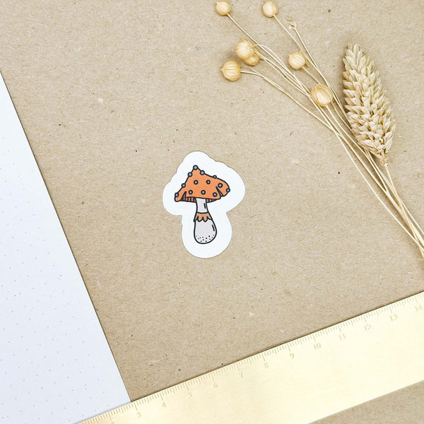 Hand-drawn sticker - Magic mushroom - Size M