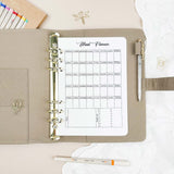 Meal planner - Binder Insert - Single Tracker Page