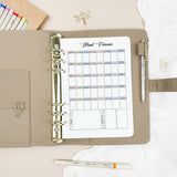 Meal planner - Binder Insert - Single Tracker Page