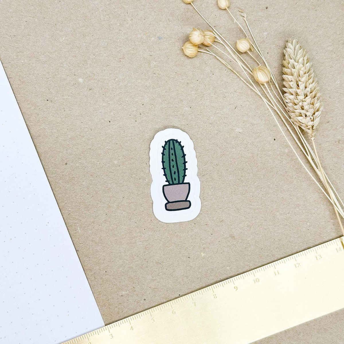 Hand-drawn sticker - Mini cactus - Size S
