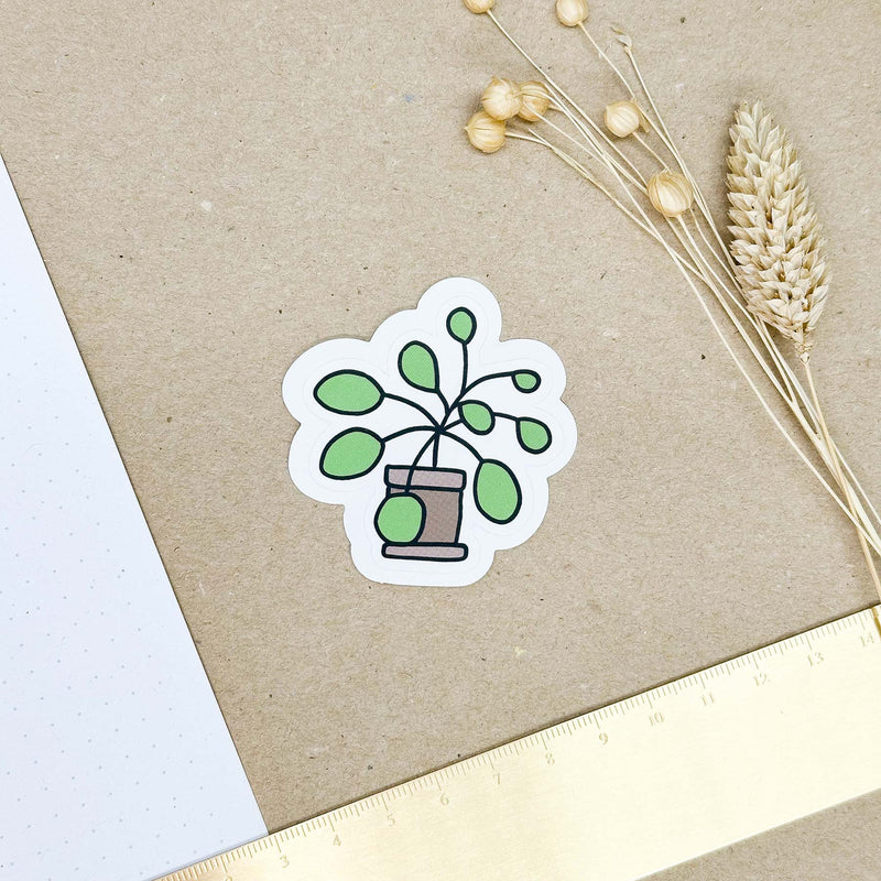 Hand-drawn sticker - Moon plant - Size M