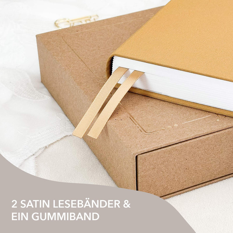 Hand-drawn planner - Undated - 100% recycled paper - Mustard