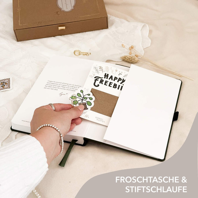 Hand-drawn planner - Undated - 100% recycled paper - Olive
