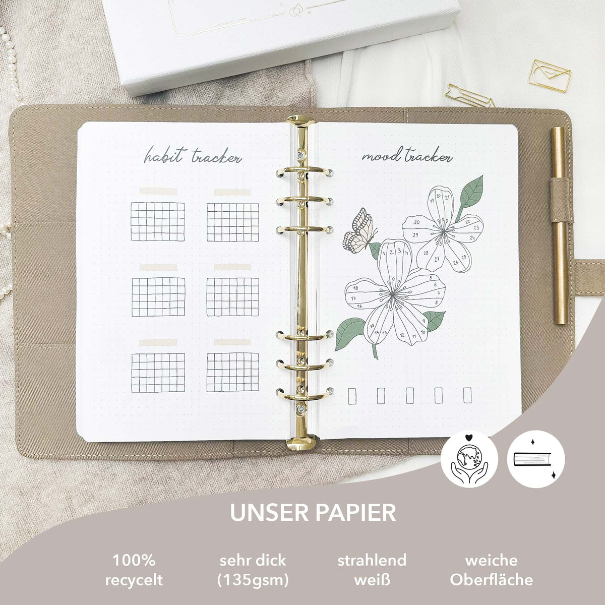 September - Music theme - Monthly Planner Undated - 16 hand-drawn pages