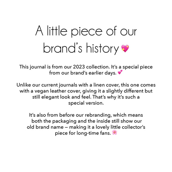 SPECIAL VERSION - Hand-drawn planner - Undated - 100% recycled paper - Black vegan leather