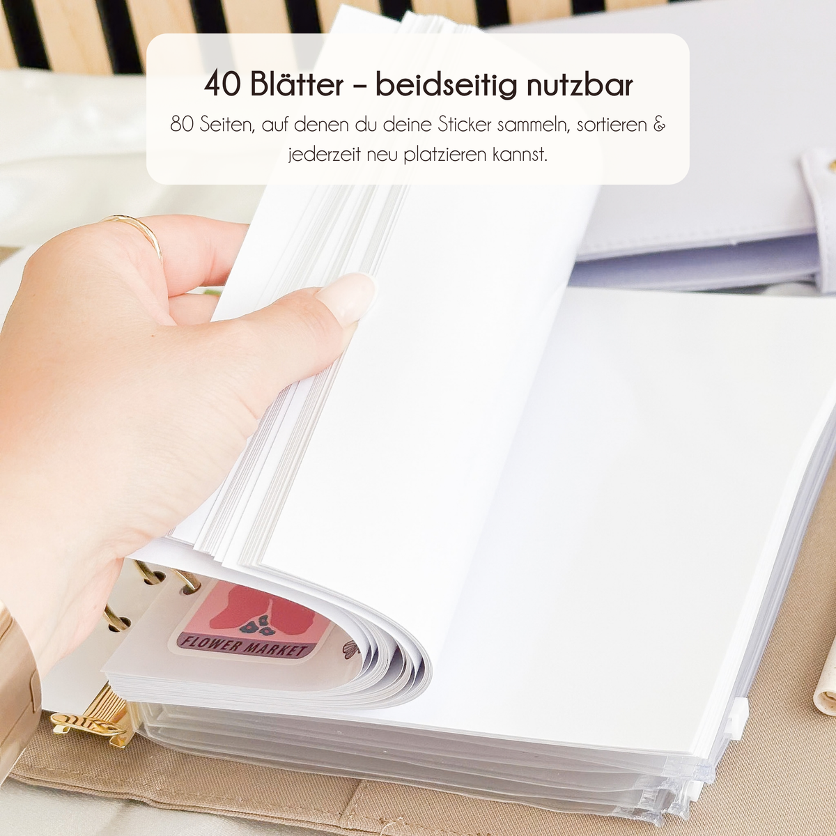 Sticker-Sammelseiten – 40 beidseitige A5-Einlagen