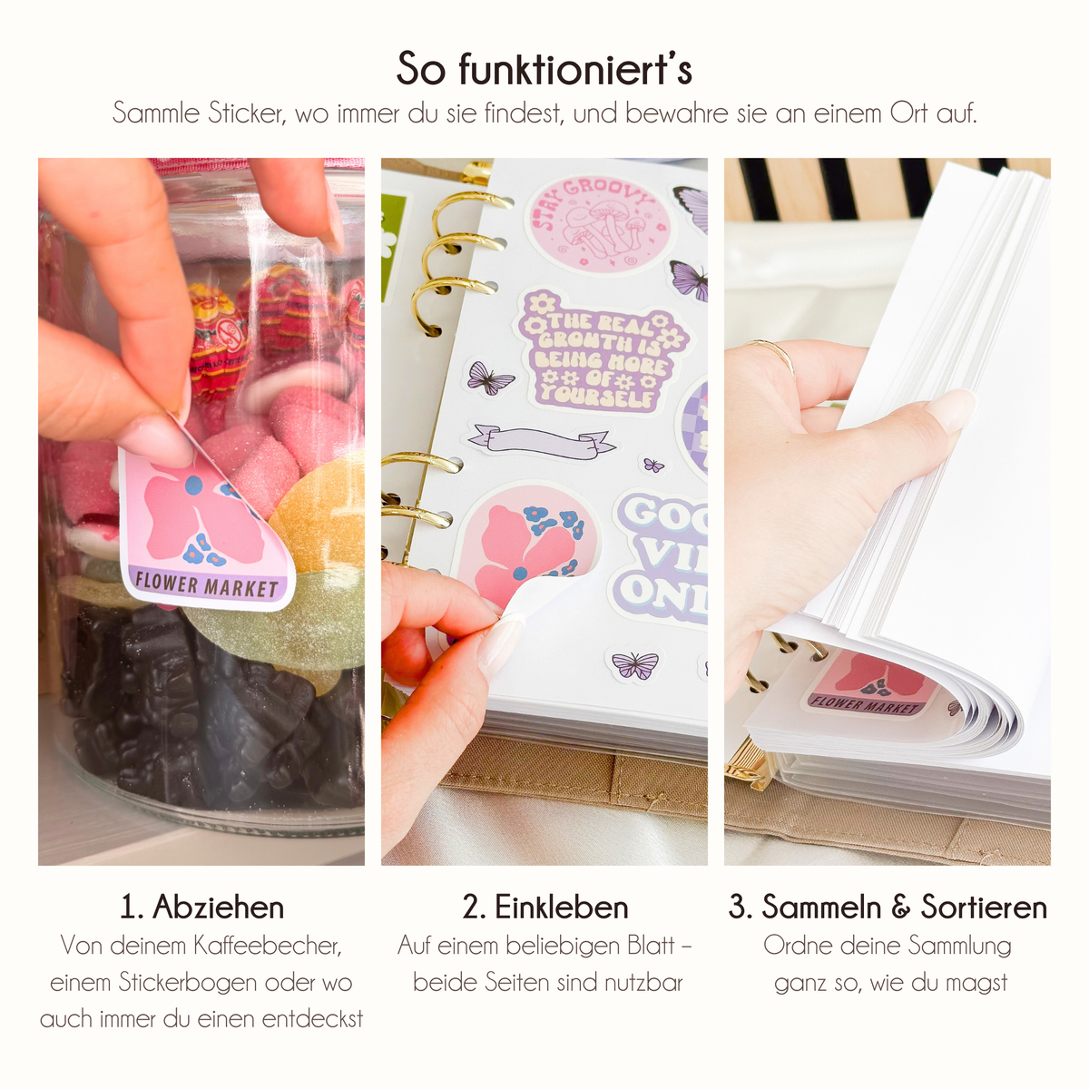 Sticker-Sammelseiten – 40 beidseitige A5-Einlagen