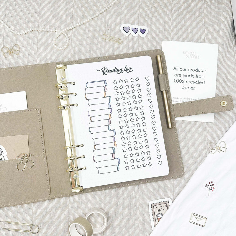 Reading Log - Binder Insert - Single Tracker Page