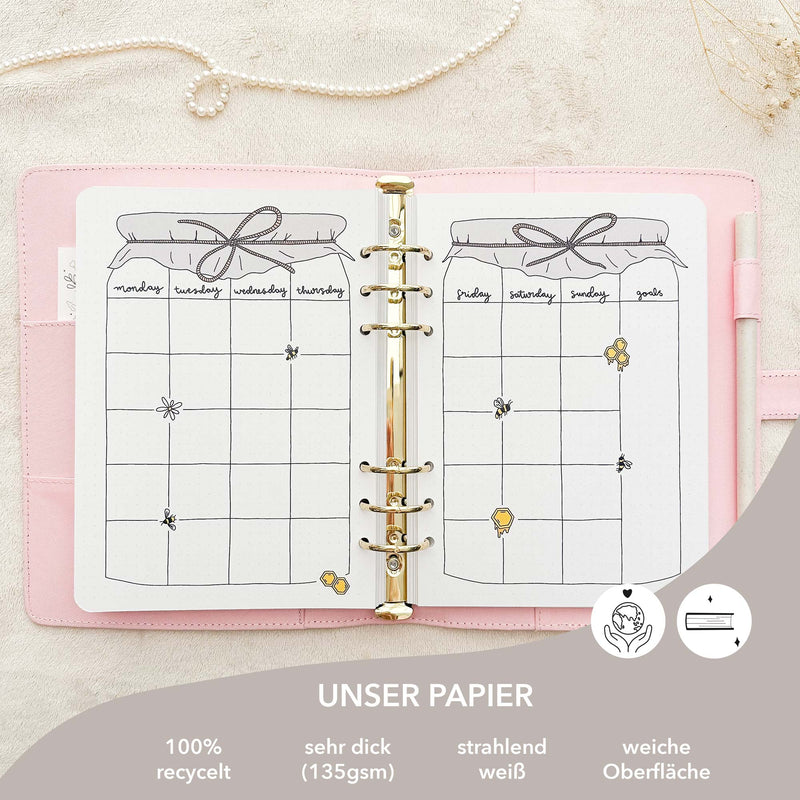 September - Instant Camera theme - Monthly Journal Insert Undated - 16 hand-drawn pages