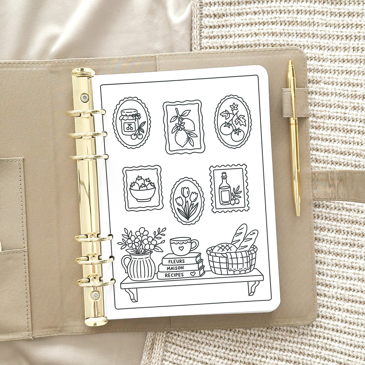 Coloring Book Ring Binder Inserts Bundle – All 5 Designs