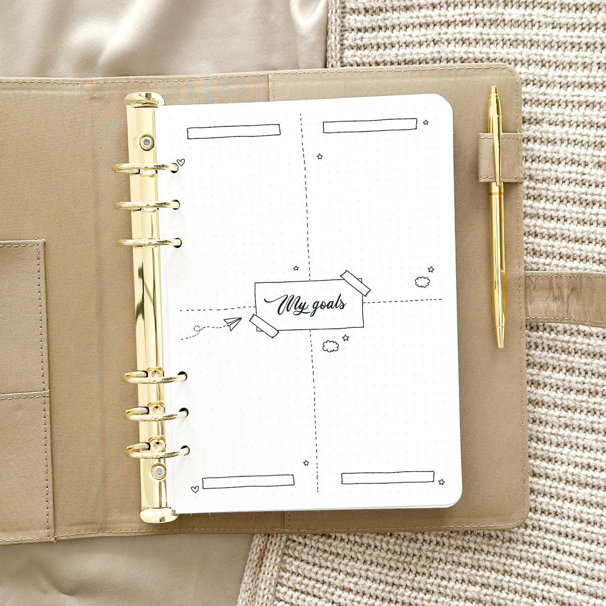 Meine Ziele Ringbuch-Einlage – Tracker-Seite