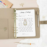 Savings Challenge - Binder Insert - Single Tracker Page
