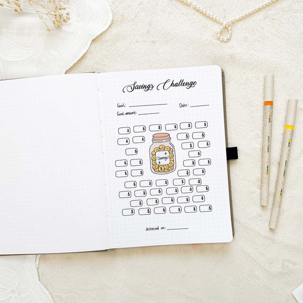Savings Challenge - Stick-in-page - 100% recycled paper