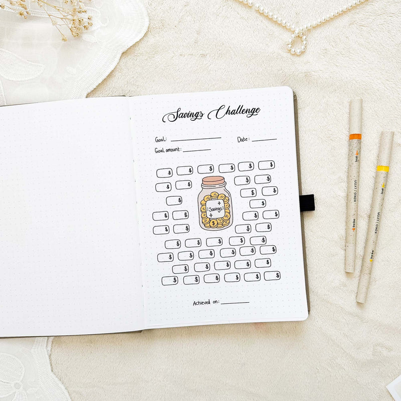 Savings Challenge - Stick-in-page - 100% recycled paper