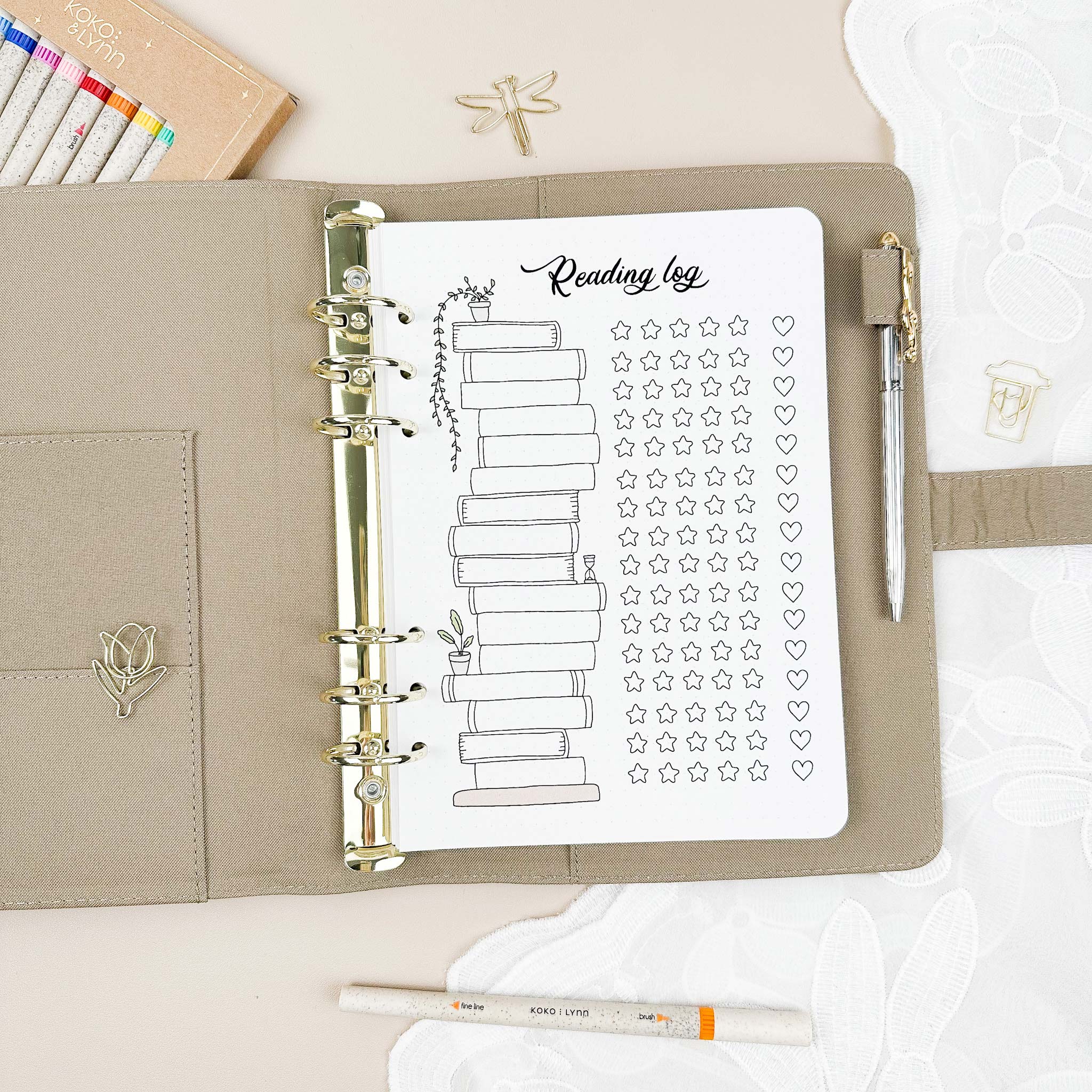 The NEW Reading Log - Binder Insert - Single Tracker Page – koko & lynn