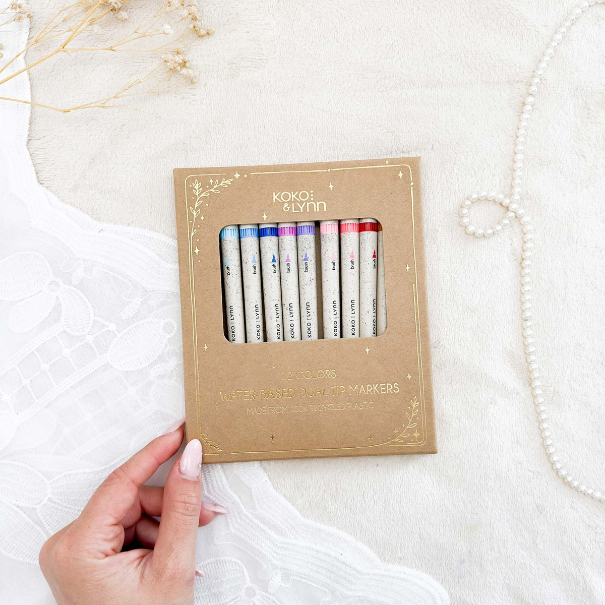 Water based dual tip markers - Set of 12