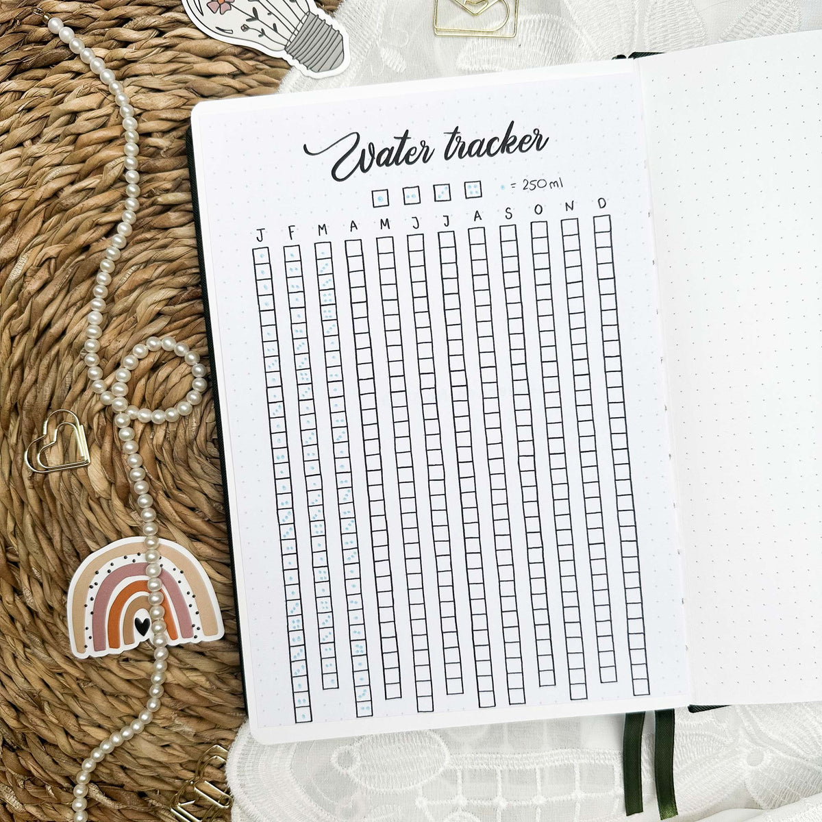 Water tracker - Stick-in-page