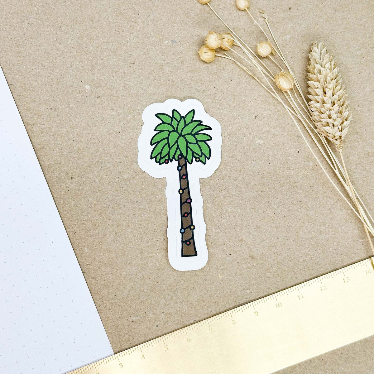 Hand-drawn sticker - Christmas palm tree - Size M