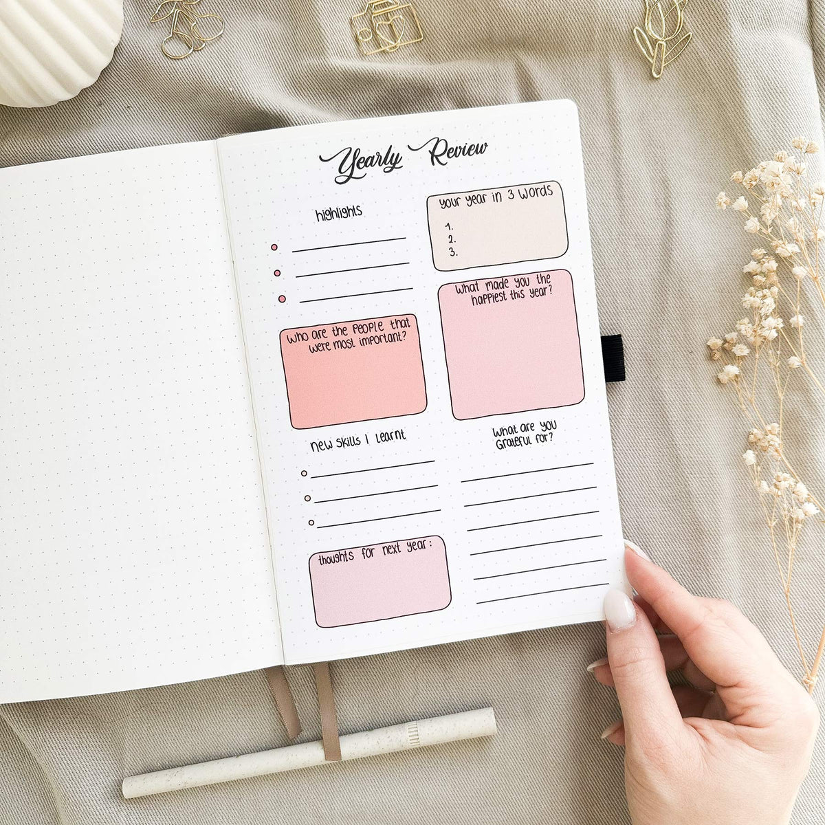 Yearly review - Stick-in-page