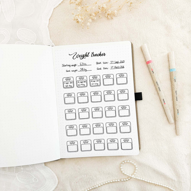 Weight tracker - Stick-in-page - 100% recycled paper
